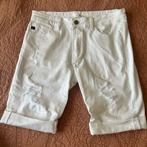 Kancan white denim shorts